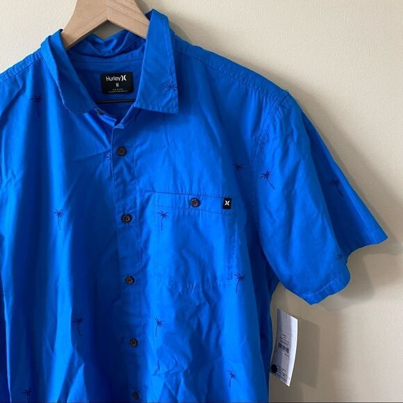 Hurley Men's Organic Wind and Sea Short Sleeve Button Down Shirt small - Picture 6 of 9